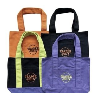 Trader Joe's Colorful Reusable Tote Bag Set